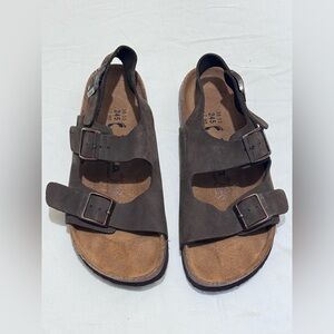 Birkenstock Black and Brown Sandals